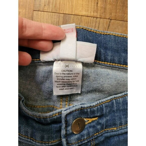 Ingrid & Isabel Women's Maternity Size 6 Blue Skinny Crop Elastic Waist Jeans - Picture 7 of 10